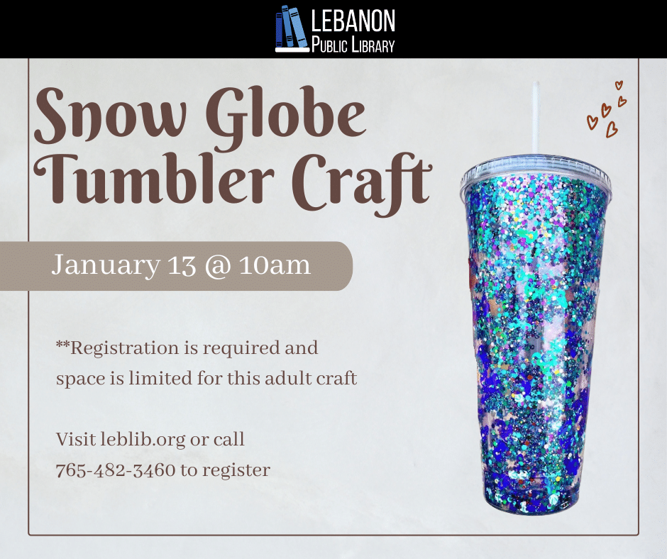 Snow Globe Tumbler Cup Craft for Adults