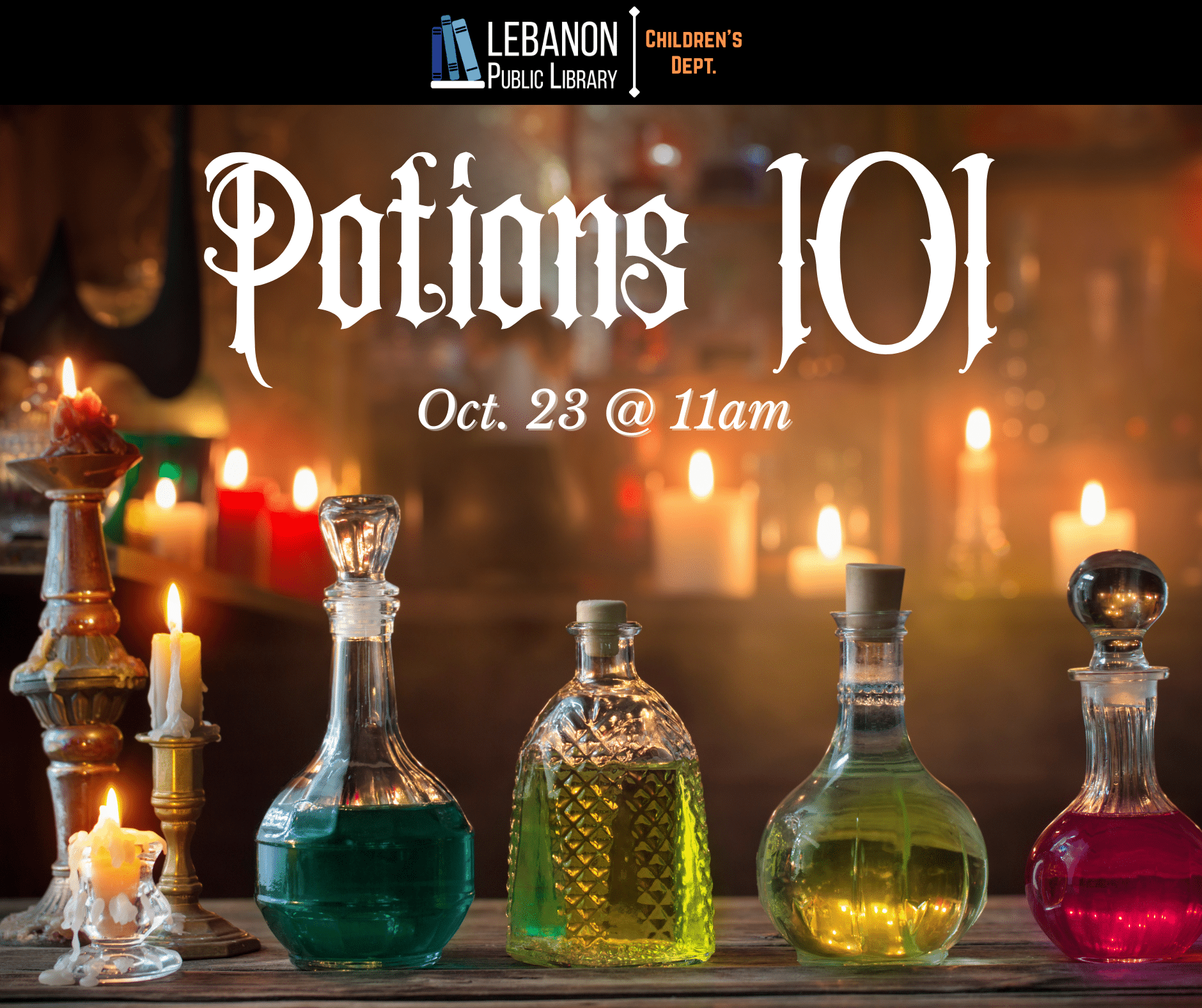 Potions 101; October 23 at 11am