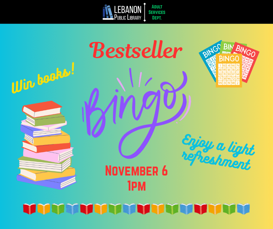 Stacks of books, Bingo cards