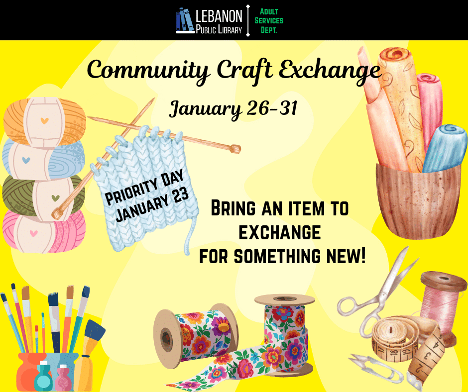 yarn, fabric, ribbon, paint, scissors