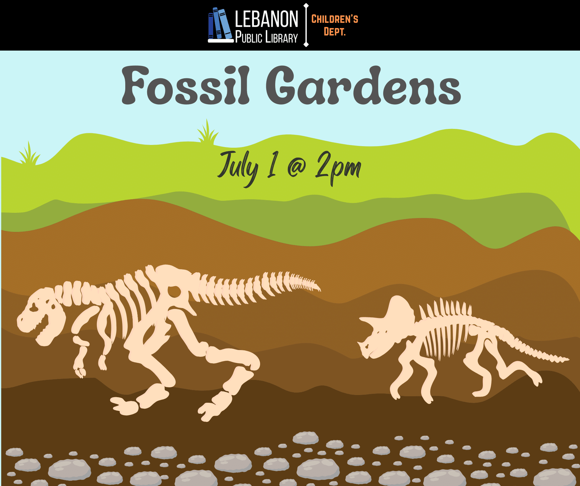 Fossil Gardens; July 1 at 2pm