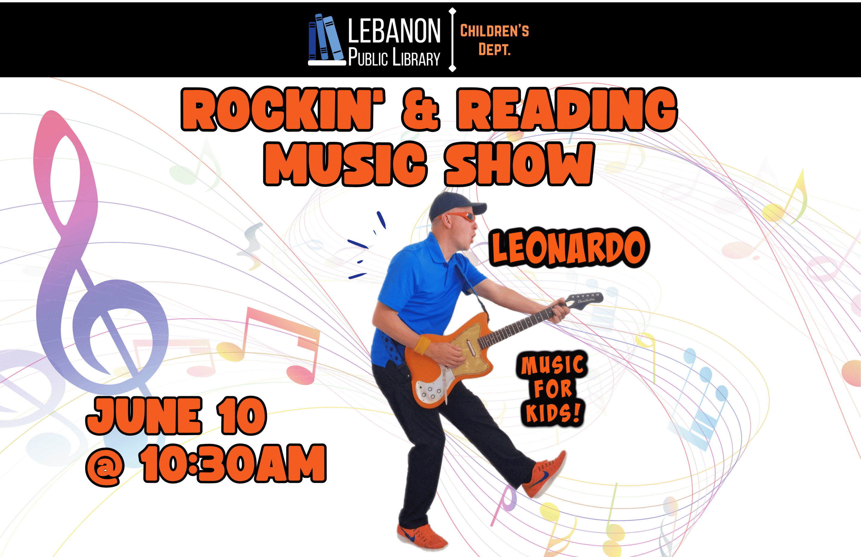 Rockin' & Reading Music Show with Leonardo, June 10 at 10:30am