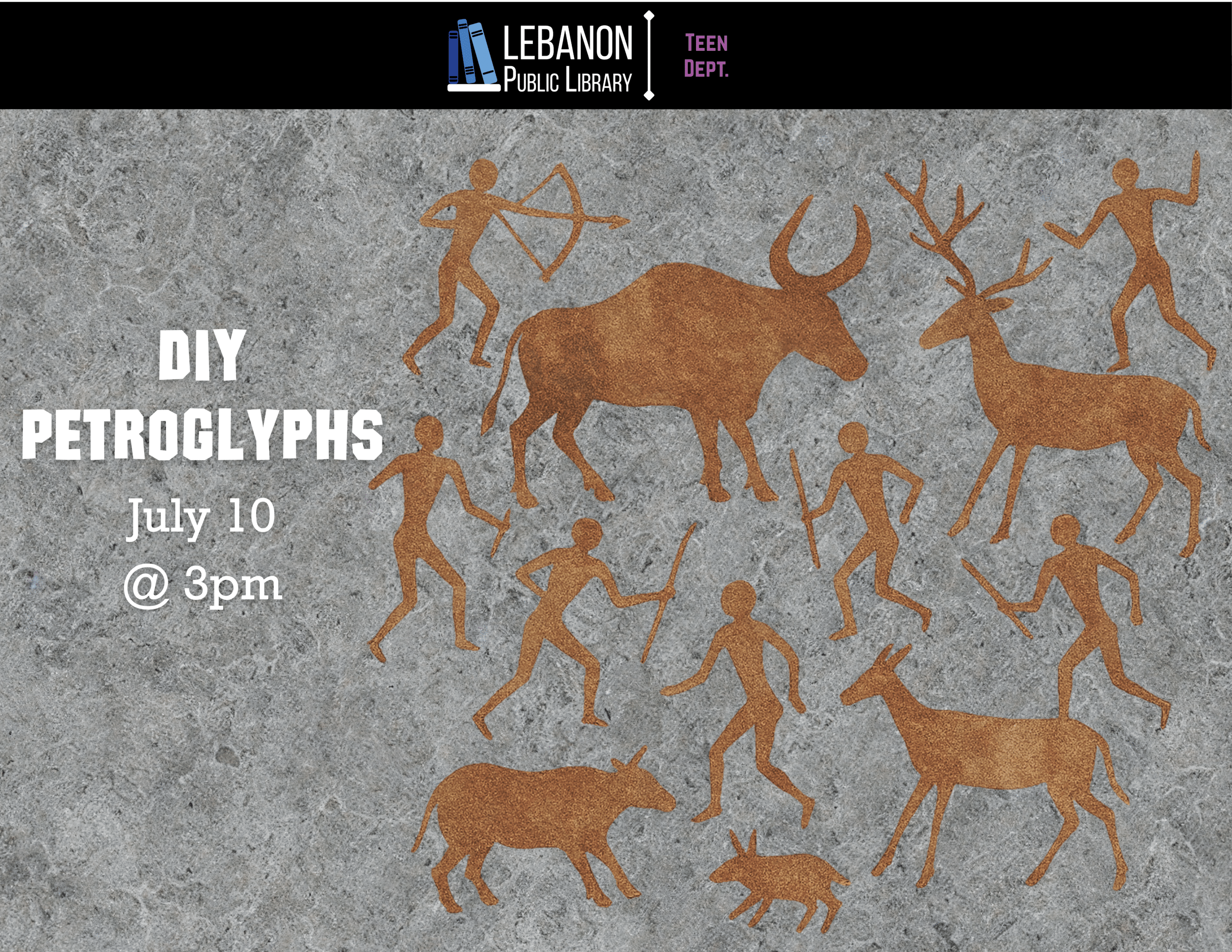DIY Petroglyphs; July 10 at 3pm