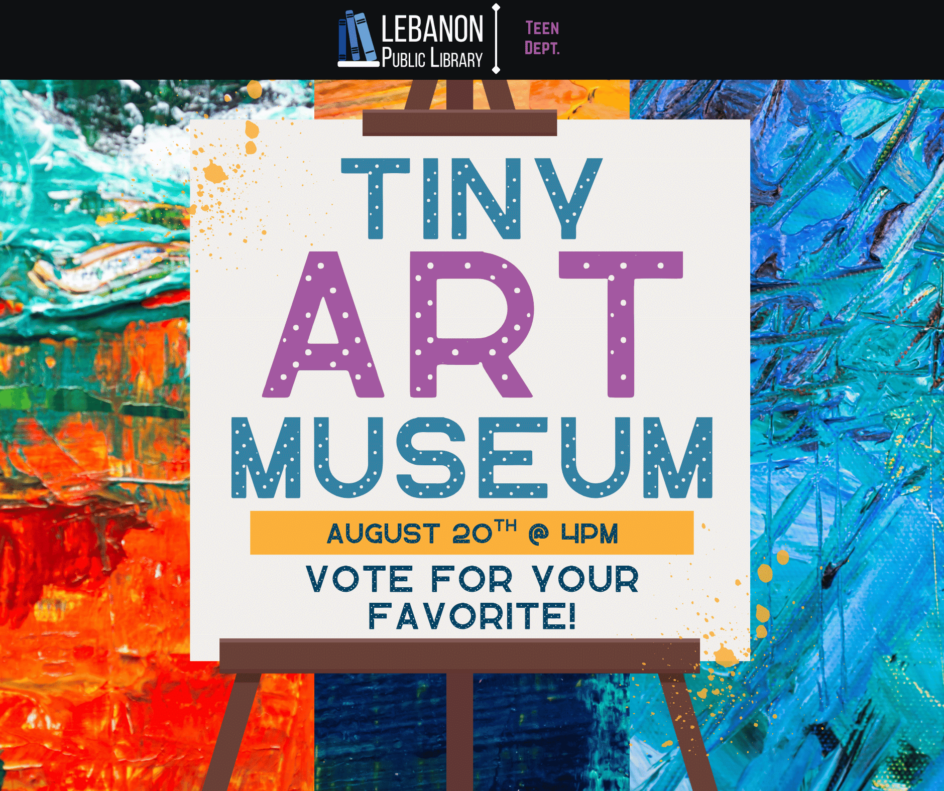 Tiny Art Museum; August 20th at 4pm; Vote for your favorite!