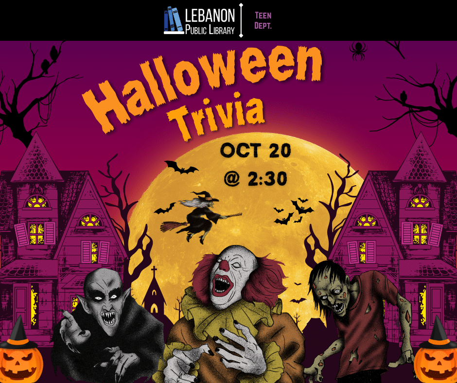 Halloween Trivia; October 20th at 2:30pm