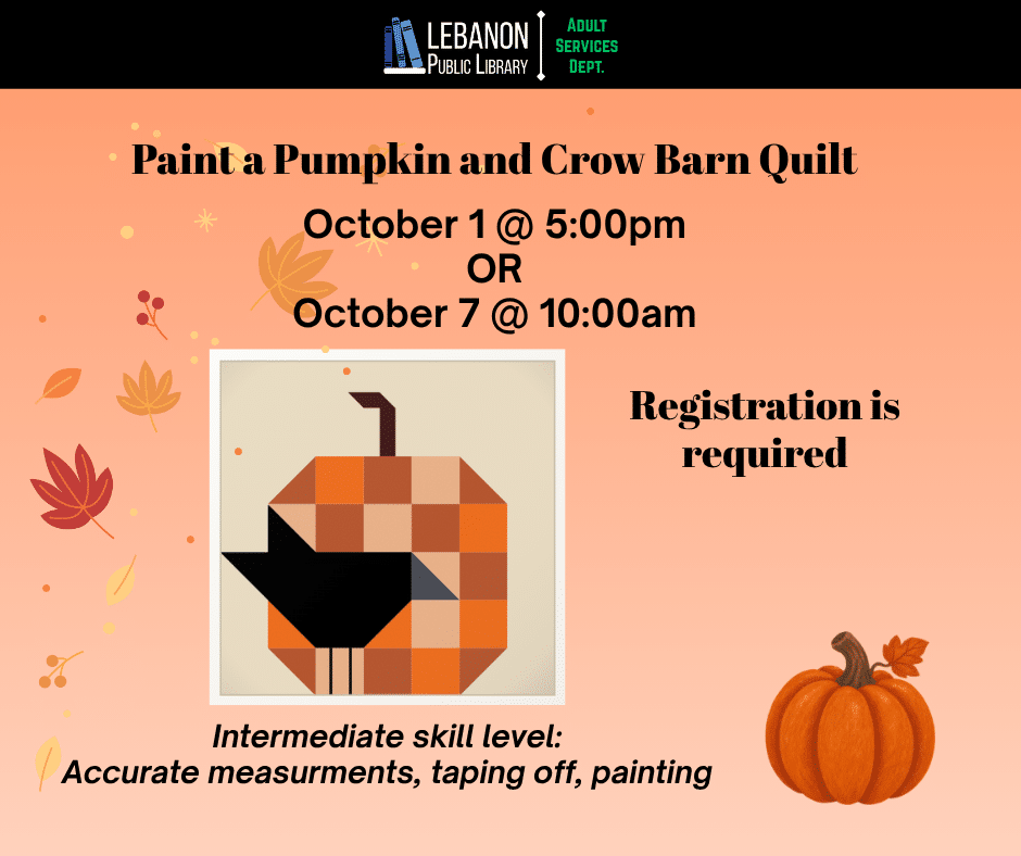 barn quilt, pumpkin, leaves