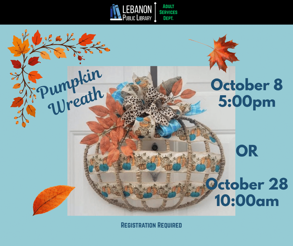 pumpkin wreath, leaves